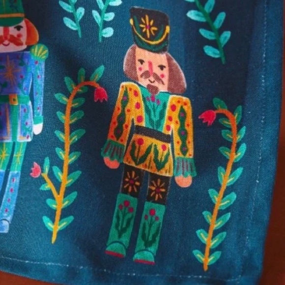 Anthropologie Kitchen Anthropologie Nutcracker Dish Towel Dark Turquoise Poshmark